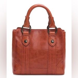 Frye | Burnt Orange Melissa Mini Leather Tote Crossbody Bag